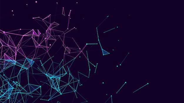 Estructura de conexión de red Tecnología de conexión de grandes datos Fondo científico Fondo futurista de negocios