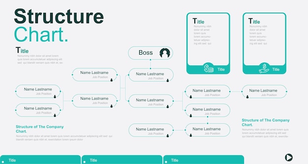 Vector estructura de la empresa infografía de organigrama de jerarquía empresarial