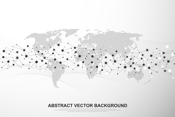 Vector estructura global de redes y concepto de conexión de datos