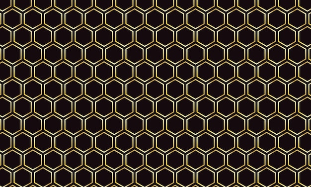 Estructura hexagonal de nido de miel dorado
