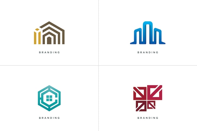 Estructura moderna del logotipo del edificio