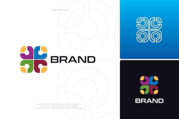 Estructura moderna del logotipo del edificio