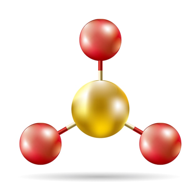 Estructura molecular dibujada por vectores. Aislado sobre fondo blanco.