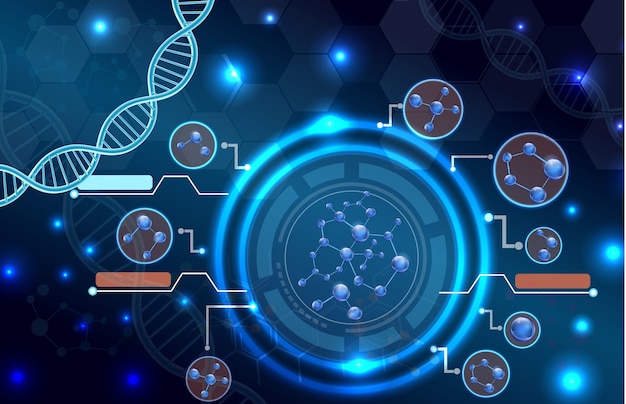 Estructura molecular y fondo de ADN