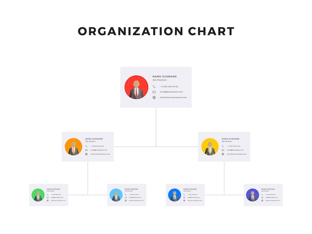 Estructura organizativa de la empresa jerarquía empresarial elementos infográficos multinivel