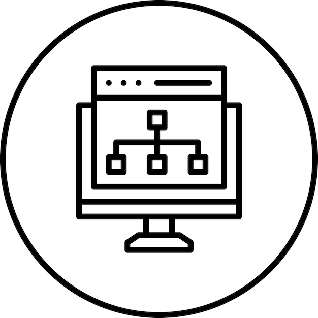 Estructura del sitio web Ilustración del icono vectorial del conjunto de iconos de codificación y desarrollo