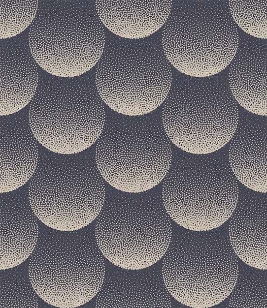 Estructura de vieira en capas redondeadas patrón sin costuras fondo vectorial abstracto