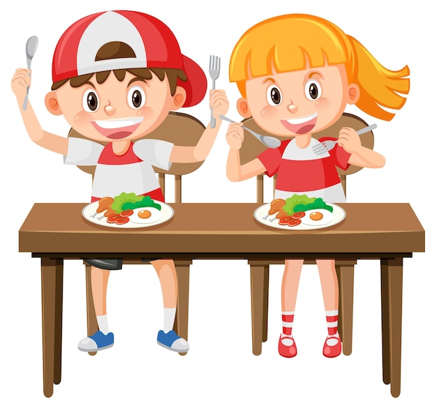 Estudiante con comida saludable