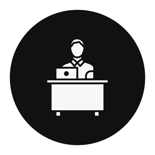 Estudiante estudiando en la ilustración vectorial de la computadora portátil