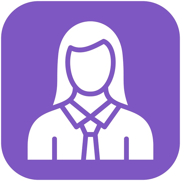 Estudiante Icono vectorial femenino Ilustración del conjunto de iconos de literatura