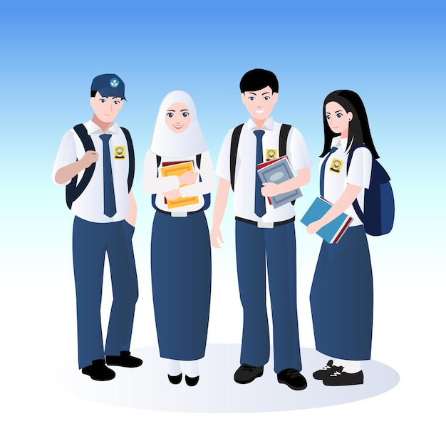 Estudiantes de secundaria de Indonesia