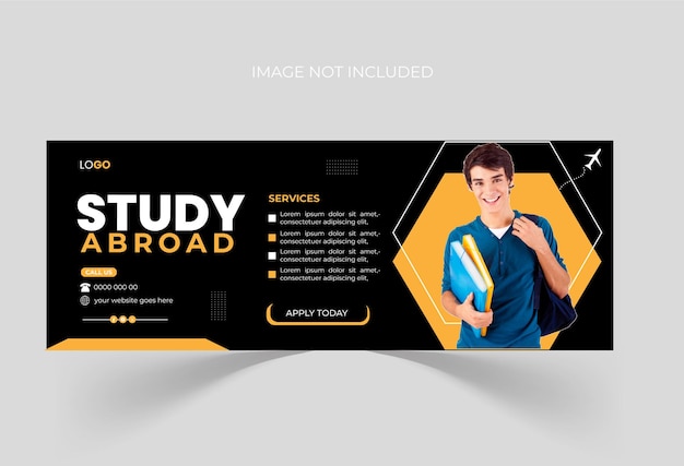 Estudiar en el extranjero diseño de portadas de Facebook o diseño de banners web