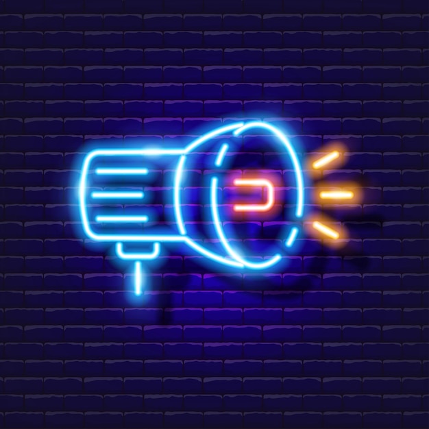 Estudio Cámara flash icono de neón Concepto de foto y video Ilustración vectorial de un letrero para la tienda en línea de decoración de sitios web de diseño
