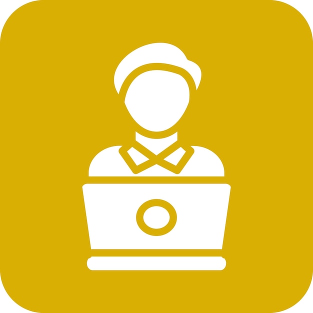 Estudio del estilo del icono de la computadora portátil