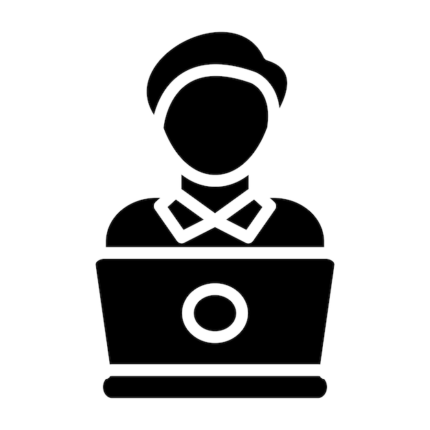 Estudio del estilo del icono de la computadora portátil