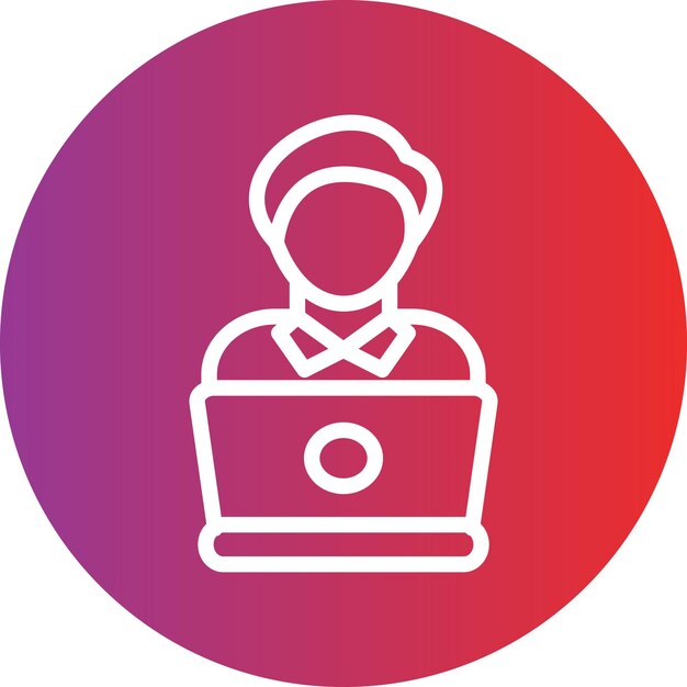 Estudio del estilo del icono de la computadora portátil