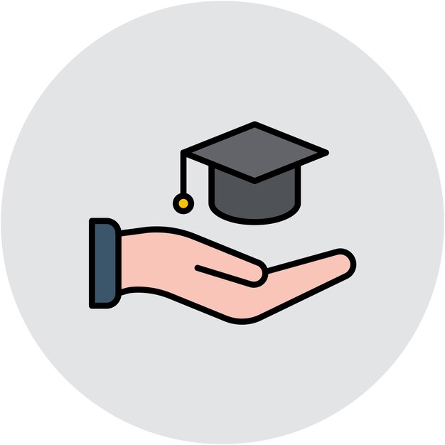 Estudio del estilo de la ilustración vectorial de la mano