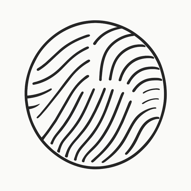 Estudio de huellas dactilares Ilustración vectorial de línea de arte