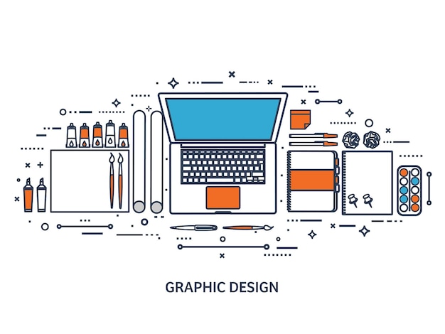 Estudio de ilustración vectorial y educación de estilo plano de conocimiento de información de aprendizaje escolar