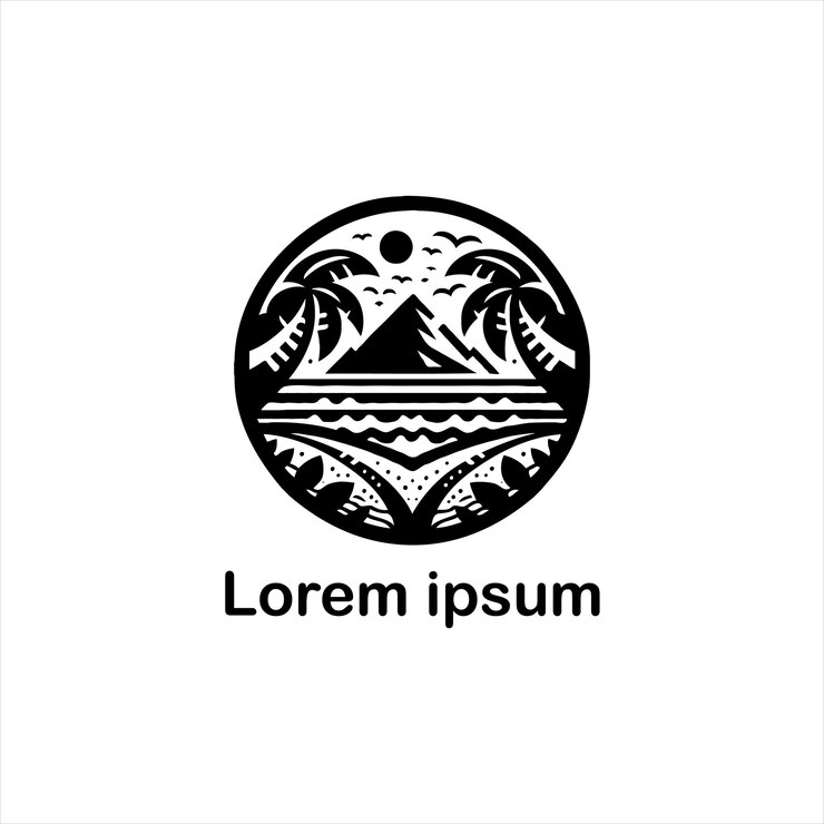 un estudio de logotipo de playa