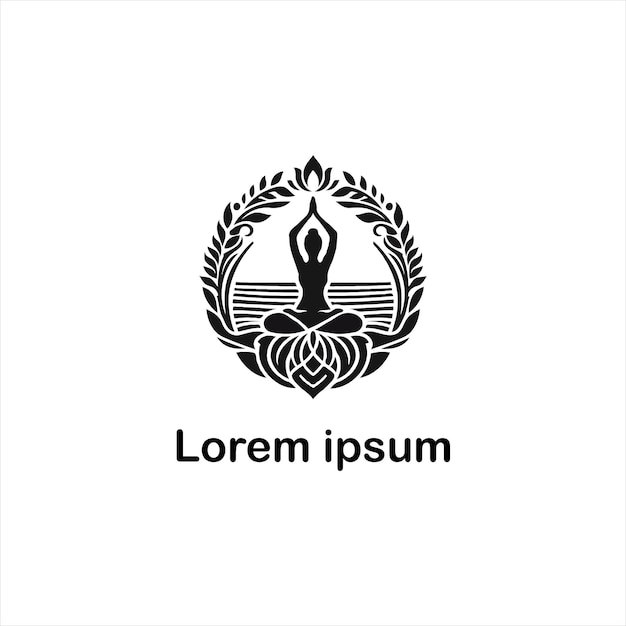 un estudio de logotipo de yoga