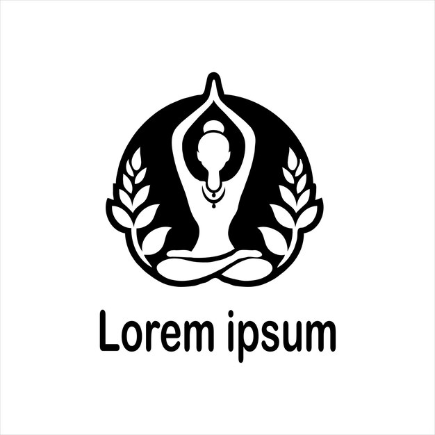 un estudio de logotipo de yoga