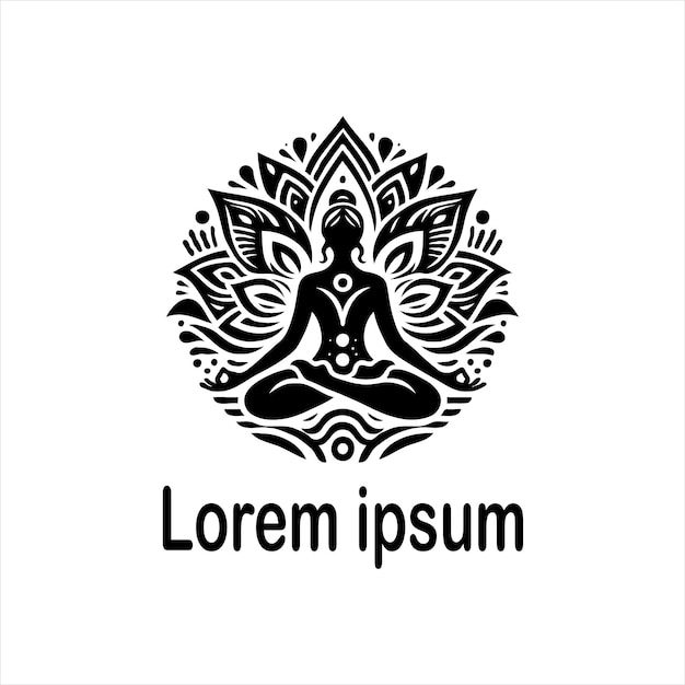 un estudio de logotipo de yoga