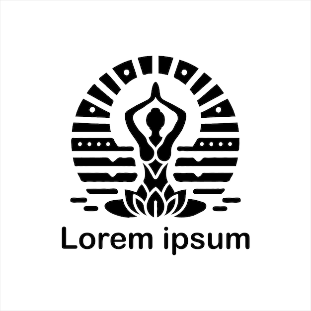 Un estudio de logotipo de yoga