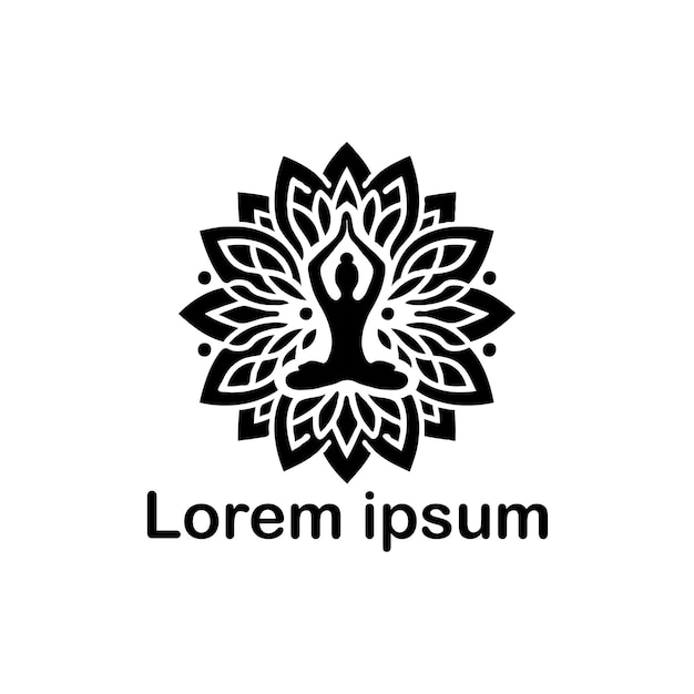 un estudio de logotipo de yoga