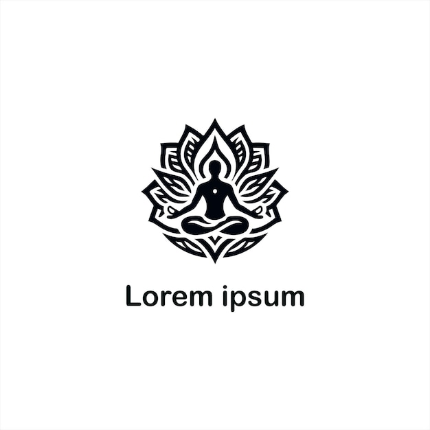 un estudio de logotipo de yoga