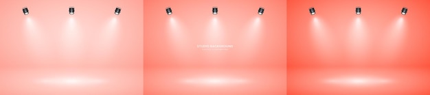 Estudio vacío fondo abstracto efecto de foco suave gradiente suave y iluminación sutil del escenario