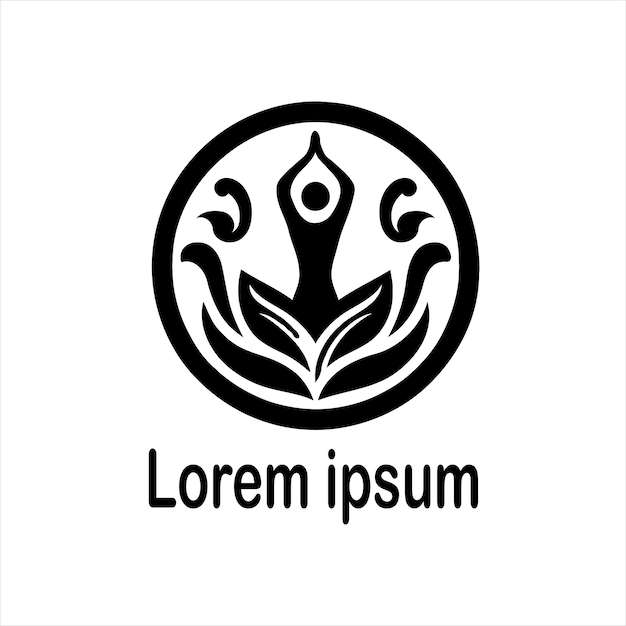 un estudio de yoga con logotipo