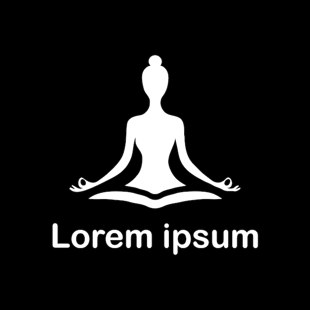 un estudio de yoga con logotipo