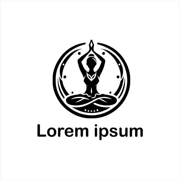 un estudio de yoga con logotipo