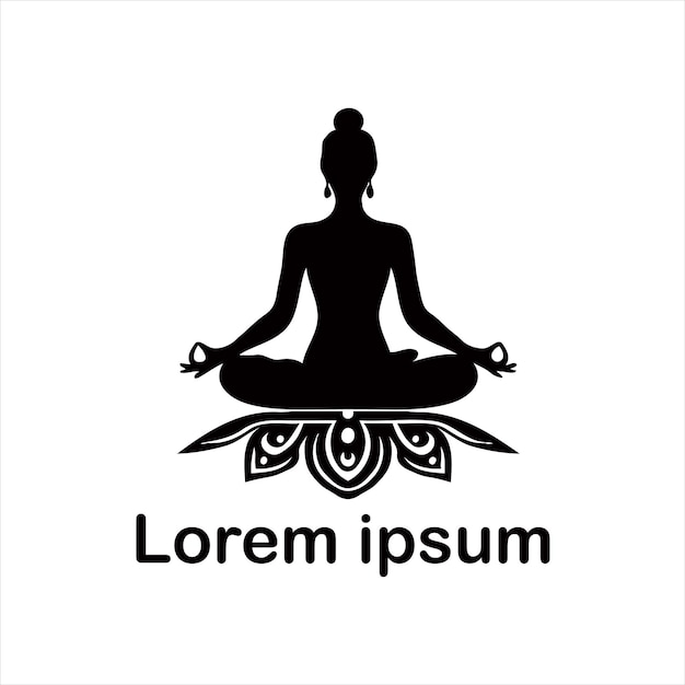 un estudio de yoga con logotipo