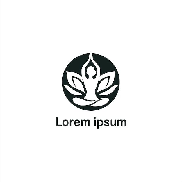 un estudio de yoga con logotipo