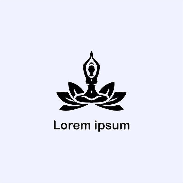un estudio de yoga con logotipo