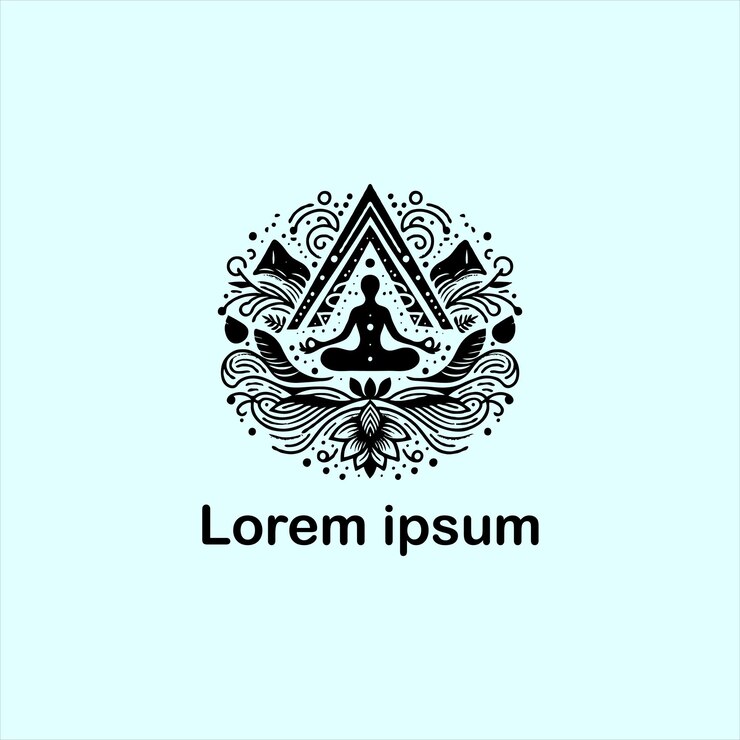 un estudio de yoga con logotipo