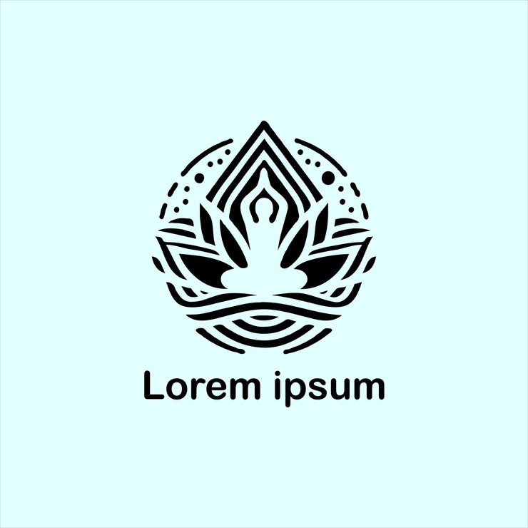 un estudio de yoga con logotipo