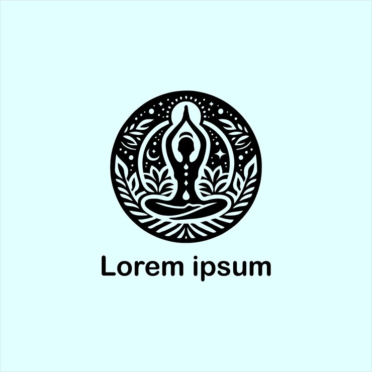 un estudio de yoga con logotipo