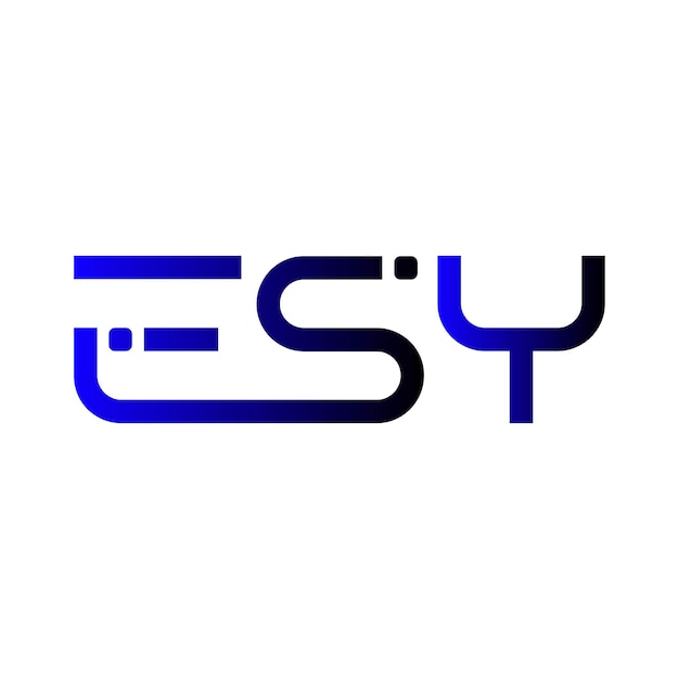 ESY icono abstracto creativo diseño de logotipo de letra inicial de monograma mínimo moderno