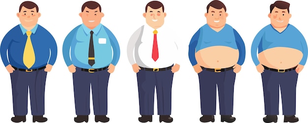 Las etapas de la obesidad Las formas corporales de los hombres