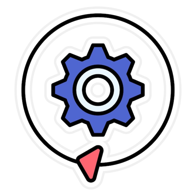 Las etapas de procesamiento de la imagen vectorial del icono se pueden utilizar para la gestión del proyecto