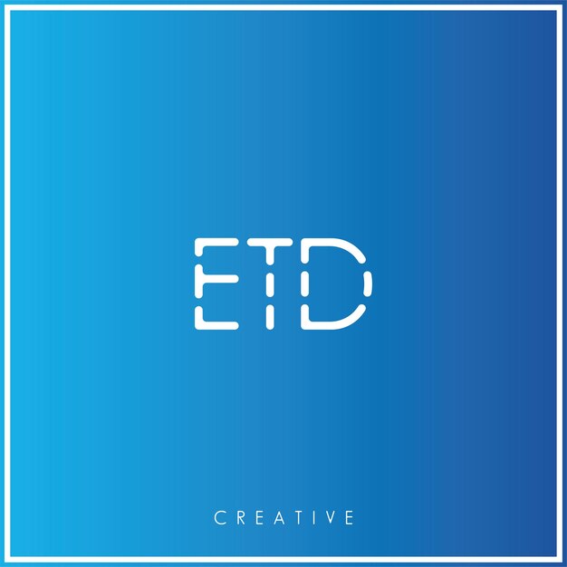 ETD Premium Vector último diseño de logotipo diseño creativo de logotipo vector ilustración monograma de logotipo mínimo