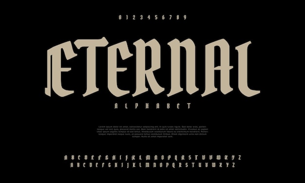Eternal creative modern urban alphabet font Abstracto digital musulmán futurista la moda el deporte es mínimo