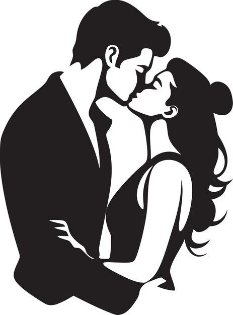 Vector eternal serenity vector romance emblema apreciado fusión negro beso icónico