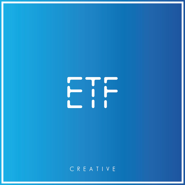 ETF Vector premium último Diseño de logotipo Diseño creativo de logotipo Ilustración vectorial Logotipo mínimo Monograma