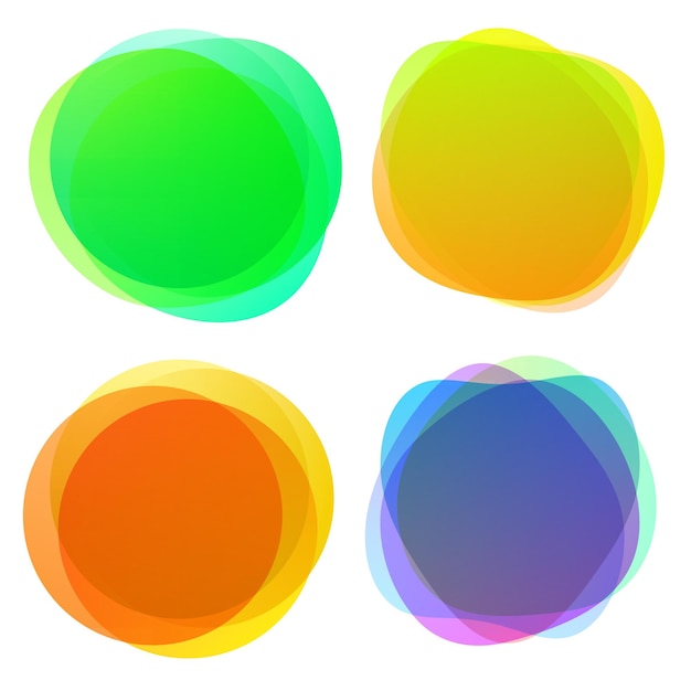 Etiqueta adhesiva circular Elementos de diseño círculo colores fondo06