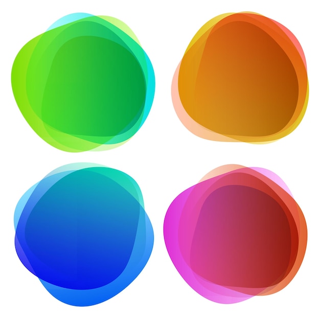 Etiqueta adhesiva circular Elementos de diseño círculo colores fondo07