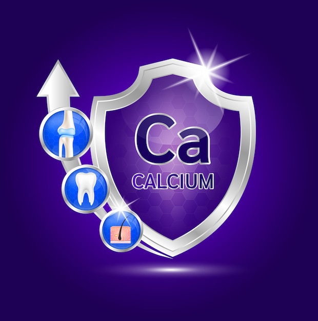 etiqueta aluminio Calcio púrpura Saludable hueso diente cabello Alimentos vitaminas minerales productos plantilla